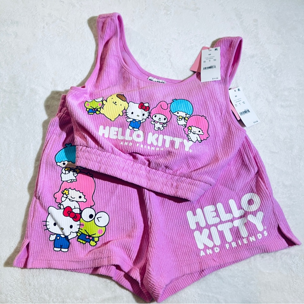 Hello Kitty Pink Tank and Shorts Set